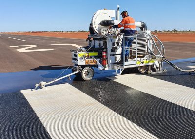 SGA team painting lines over grooving at Wodgina Aerodrome