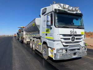 The SGA Truck carrying Asphalt